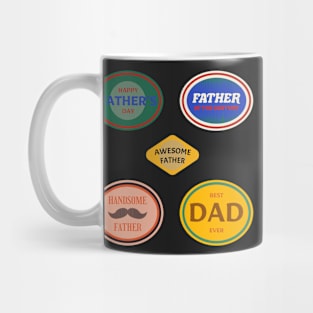 Fathers Day Sticker Set Mug